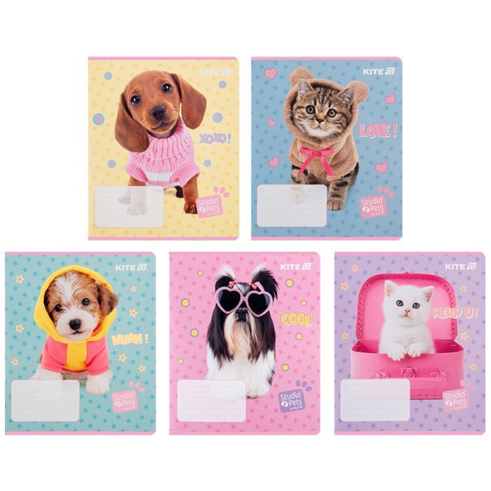 Зошит Kite Studio Pets, 12 аркушів, лінія (SP25-234)