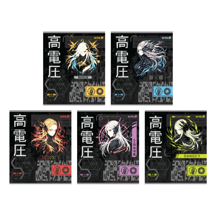 Зошит Kite Anime, 24 аркуші, лінія (K25-239)