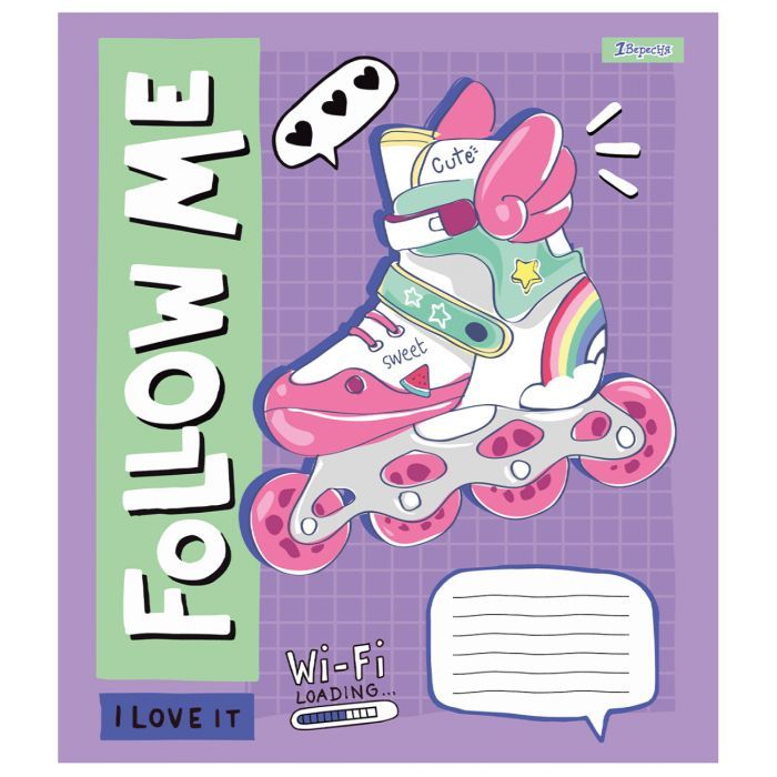Тетрадь 1 вересня Follow me А5 18 листов клетка (767237) изображение 3