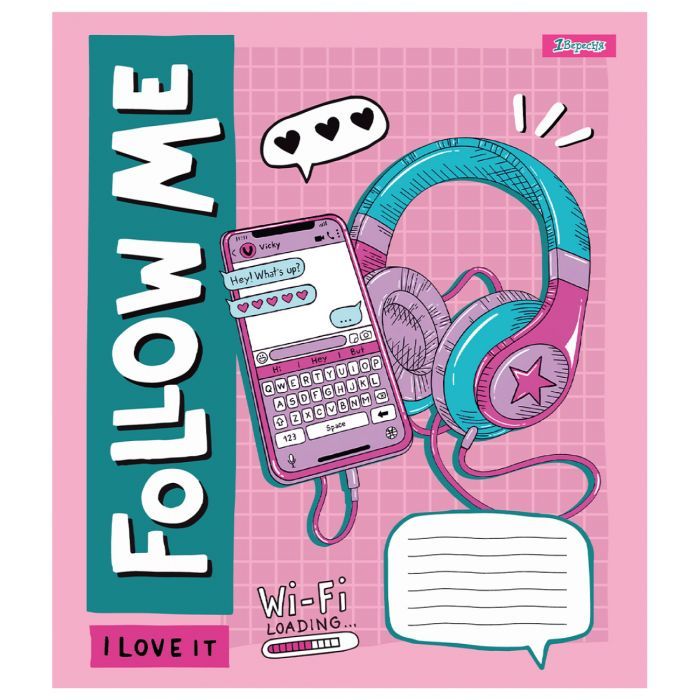 Тетрадь 1 вересня Follow me А5 18 листов клетка (767237) изображение 6