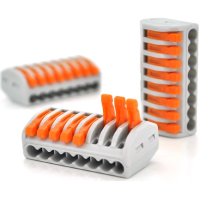 Соединитель кабеля 8-pin аналог WAGO K222-418, 10штпак Voltronic (K222-418/10)