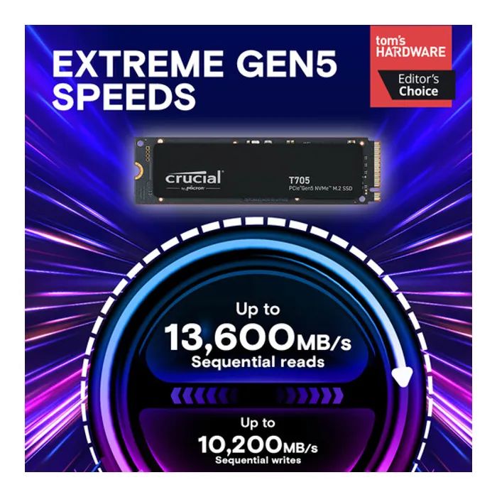 Накопитель SSD M.2 2280 1TB T705 Micron (CT1000T705SSD3) изображение 2