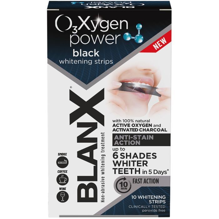 Средство для отбеливания зубов BlanX Oxygen Power Полоски с активированным углем 10 шт. (8017331072745)