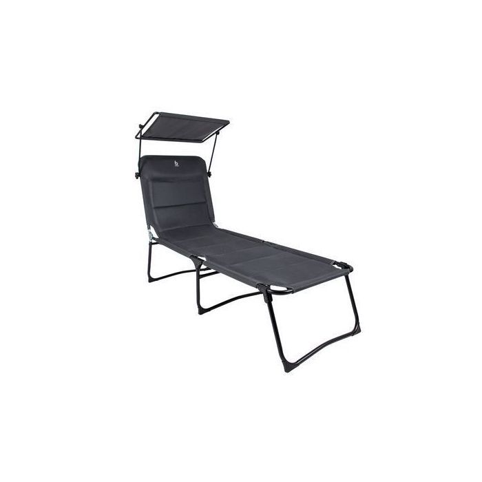Раскладушка Bo-Camp Sun Lounger With Sunscreen 5 Positions Grey (1304492) (DAS303260)