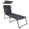 Раскладушка Bo-Camp Sun Lounger With Sunscreen 5 Positions Grey (1304492) (DAS303260)
