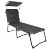 Раскладушка Bo-Camp Sun Lounger With Sunscreen 5 Positions Grey (1304492) (DAS303260)