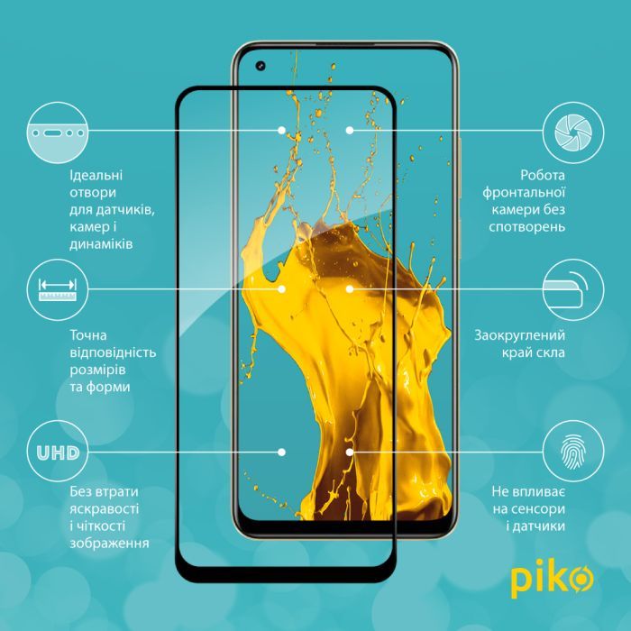 Скло захисне Piko Full Glue Realme 11 4G Black (1283126581984) зображення 2