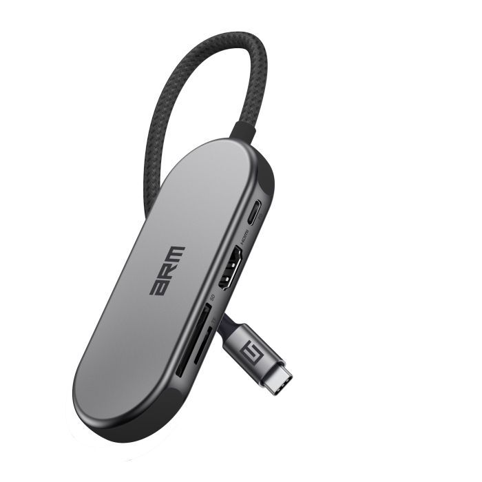Концентратор Armorstandart USB-C to HDMI 4K, PD, 3USB, SD, microSD Grey (ARM69366) изображение 3
