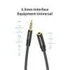 Кабель мультимедійний 3.5mm M to 3.5mm F 1.0m black Vention (BHBBF) зображення 11