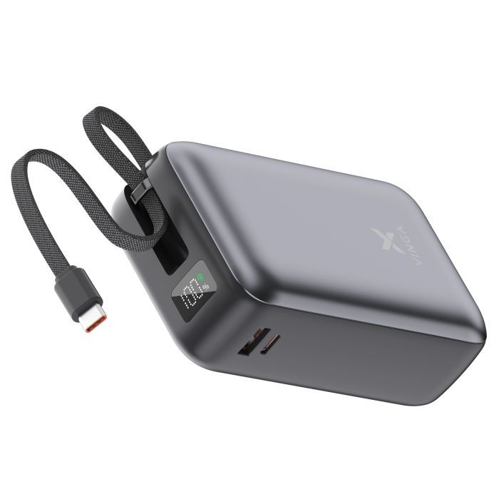 Батарея універсальна Vinga 30000 mAh 65W Display Cable (VPBB3065C) зображення 3