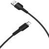 Дата кабель USB 2.0 AM to Lightning 1.0m 2A PVC BX16 black BOROFONE (6957531099512) изображение 2