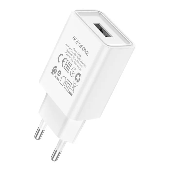 Зарядний пристрій BOROFONE BA68A Glacier USB 10.5W White (6974443385670)