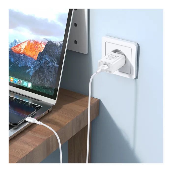 Зарядний пристрій BOROFONE BA68A Glacier USB 10.5W White (6974443385670) зображення 3