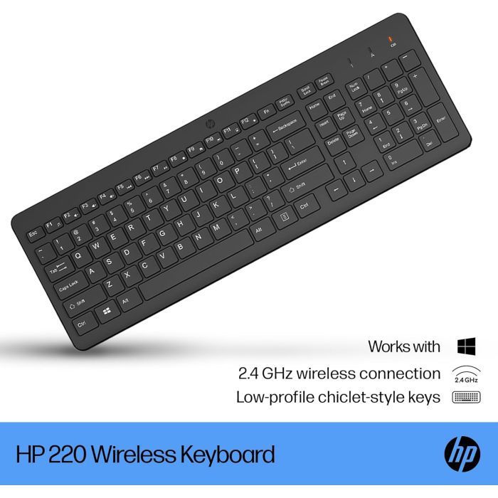 Клавиатура HP 220 Wireless UA Black (805T2AA) изображение 3