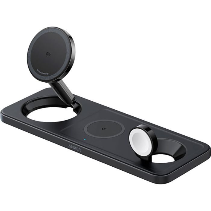 Зарядное устройство Anker MagGo Wireless Charging Station 15W 3-in-1 Pad Black (B25M1311)