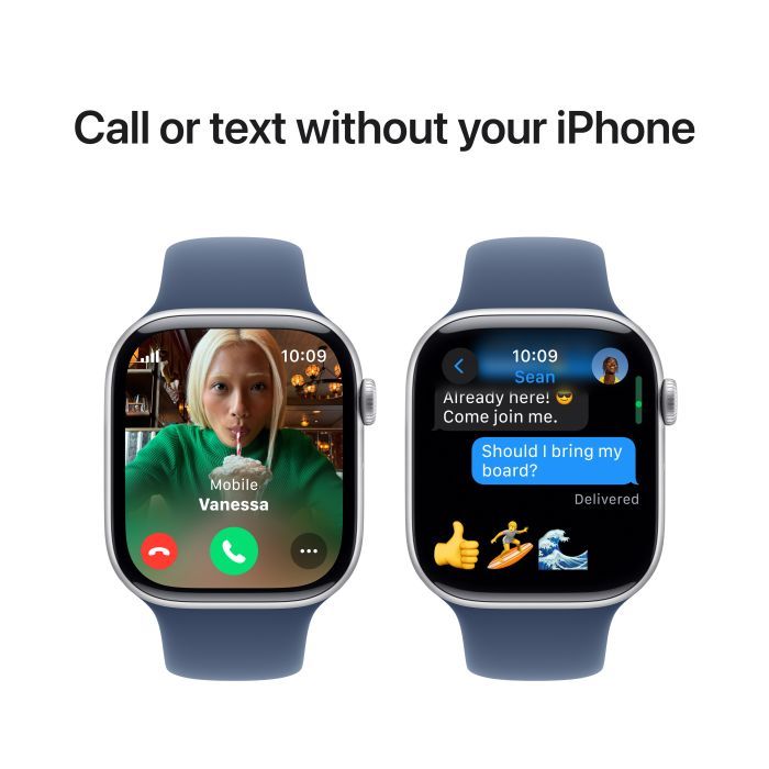 Смарт-часы Apple Watch Series 10 GPS + Cellular 42mm Jet Black Aluminium Case with Black Sport Band - M/L (MWX73QH/A) изображение 7