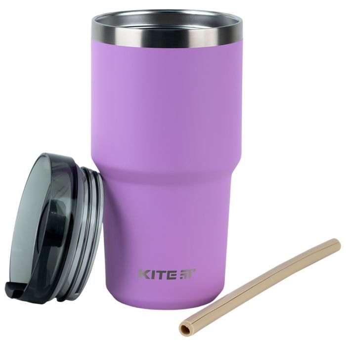 Термокружка Kite 600 мл фіолетова (K24-1206-2) изображение 2