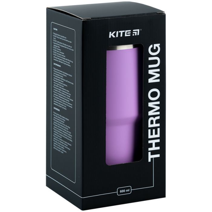 Термокружка Kite 600 мл фіолетова (K24-1206-2) изображение 8