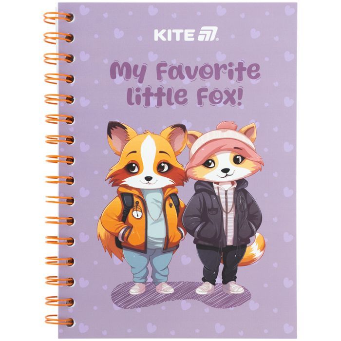 Блокнот Kite на спіралі A5 Cute 4, 80 аркушів, клітинка (K25-1911-4)