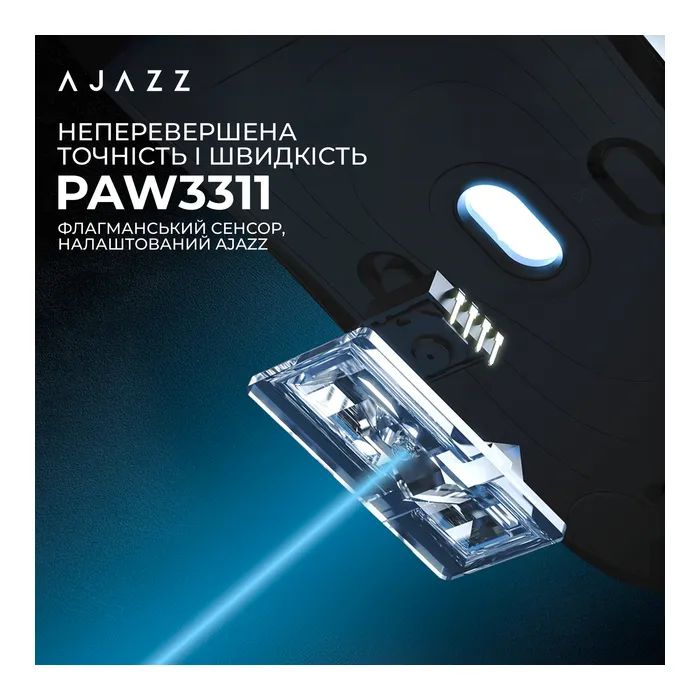 Мишка Ajazz AJ139 V2 MC Wireless/Bluetooth/USB White (AJ139-V2-MC-W) зображення 8