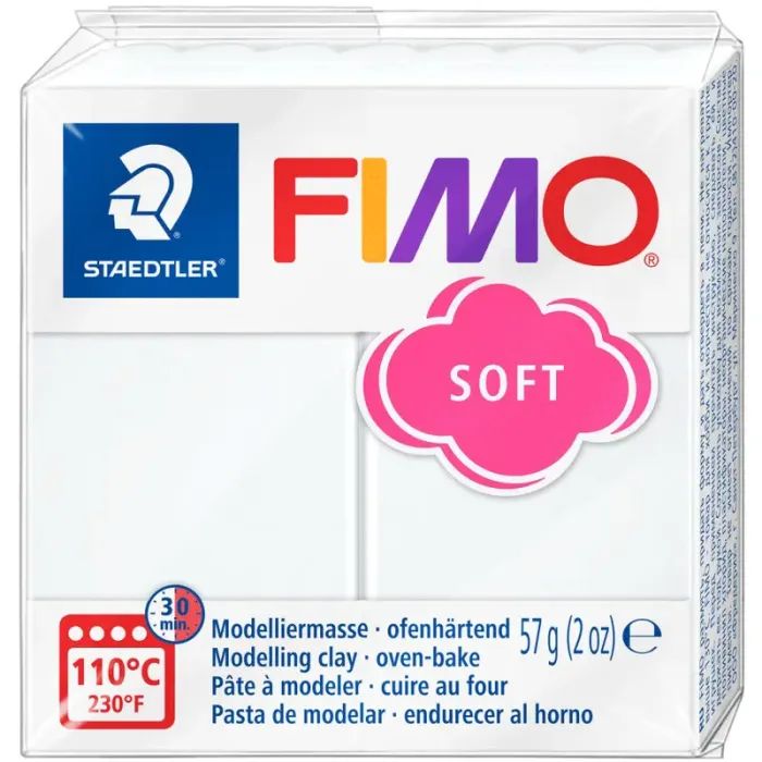 Пластика Fimo Soft, Біла, 57г (4006608809393)