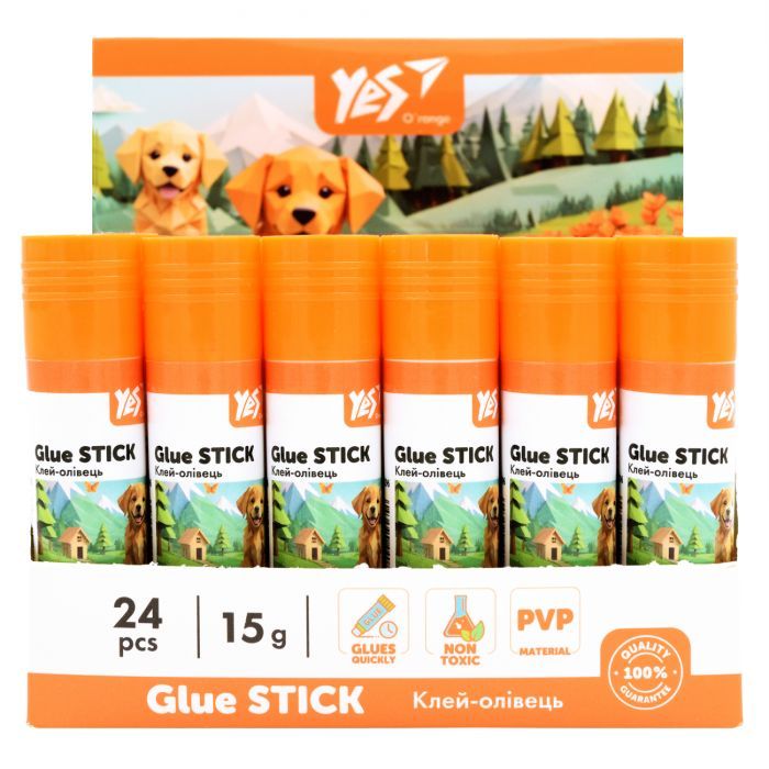 Клей Yes карандаш PVA Orange Line 15г (320296) изображение 2