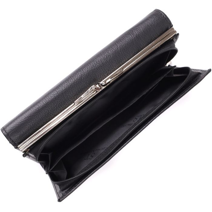 Гаманець ST Leather З натуральної шкіри Чорний (23112) зображення 8