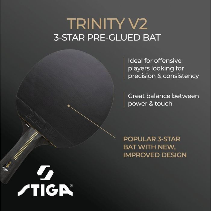 Ракетка для настільного тенісу Stiga Ракетка для настільного тенісу Stiga Trinity 3 Star ver.2 FL (1213-1208-3 (931706) зображення 10