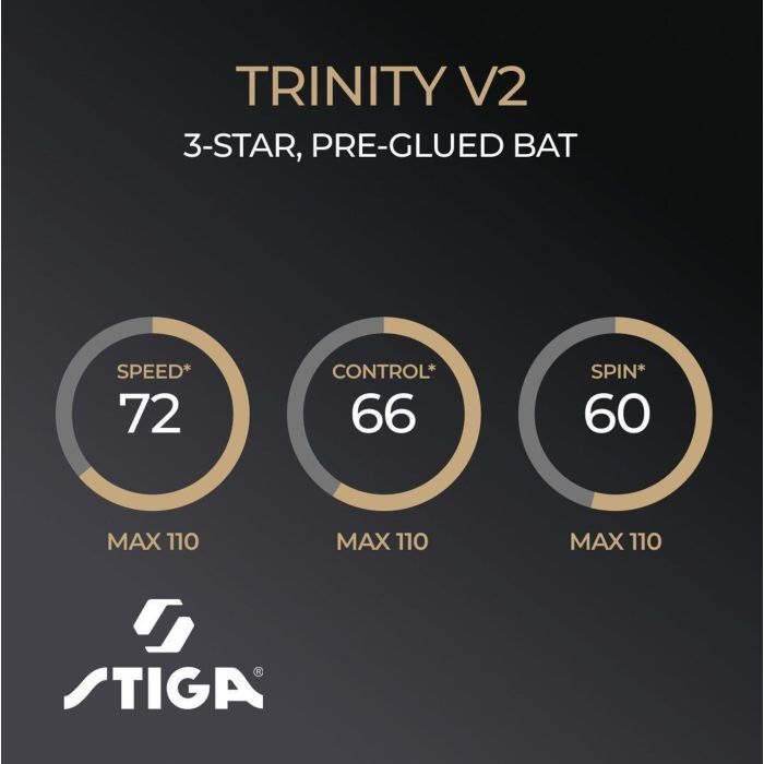 Ракетка для настільного тенісу Stiga Ракетка для настільного тенісу Stiga Trinity 3 Star ver.2 FL (1213-1208-3 (931706) зображення 8