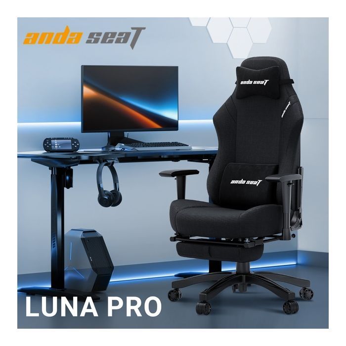 Крісло ігрове Anda Seat Luna Pro Fabric Size L Dark Gray (AD18T-44-GB-F) зображення 7