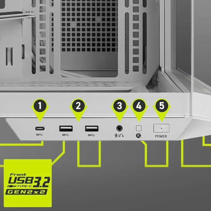 Корпус MSI MAG PANO 100L PZ WHITE изображение 4 Корпус MSI MAG PANO 100L PZ WHITE изображение 4