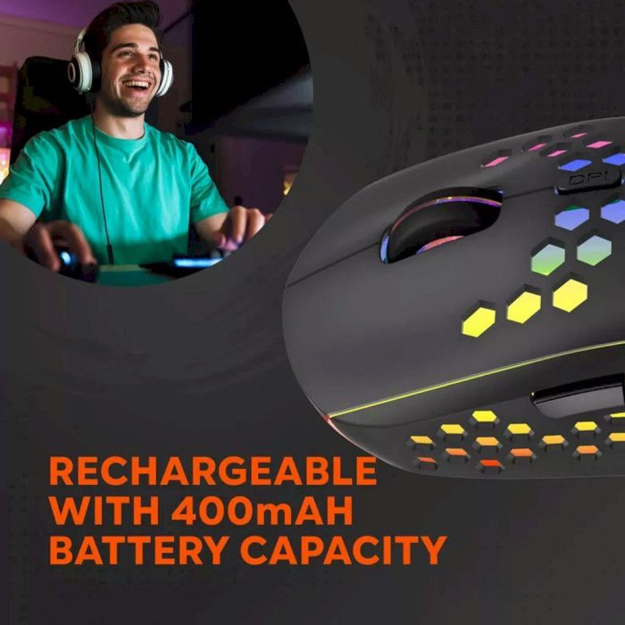 Мишка Canyon Haster GMW-18 Wireless Black (CND-SGMW18) зображення 9