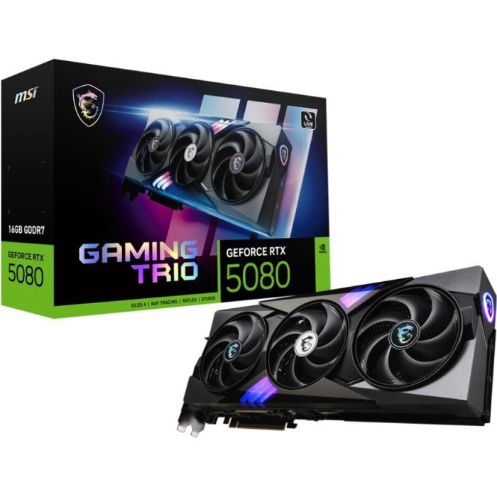 Відеокарта MSI GeForce RTX5080 16GB GAMING TRIO (RTX 5080 16G GAMING TRIO) зображення 7