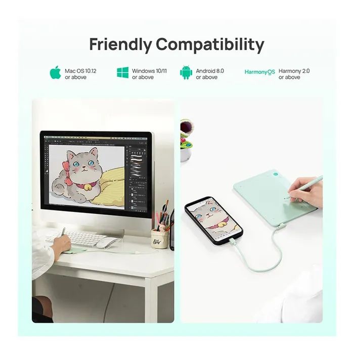 Графический планшет Parblo Ninos NEO Green (NINOSNEO) изображение 6