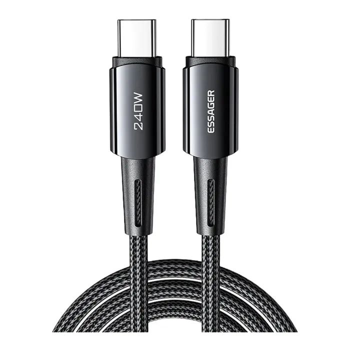Дата кабель USB-C to USB-C 1.0m 240W Essager (EXCTT3-CG0G-P) изображение 3