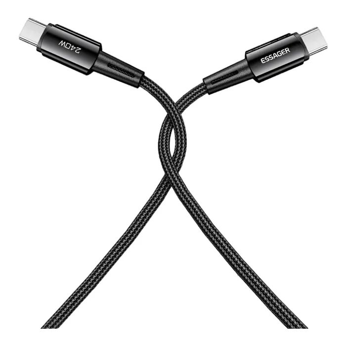 Дата кабель USB-C to USB-C 1.0m 240W Essager (EXCTT3-CG0G-P) изображение 4