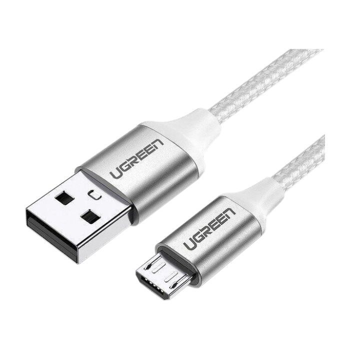 Дата кабель USB 2.0 AM to Micro 5P 1.5m 2A US290 white Ugreen (60152) изображение 2