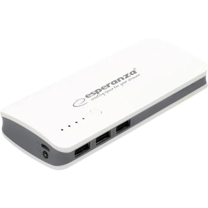 Батарея універсальна Esperanza 8000mAh input/Micro-USB, output/3*USB, White/Grey (EMP106WE)