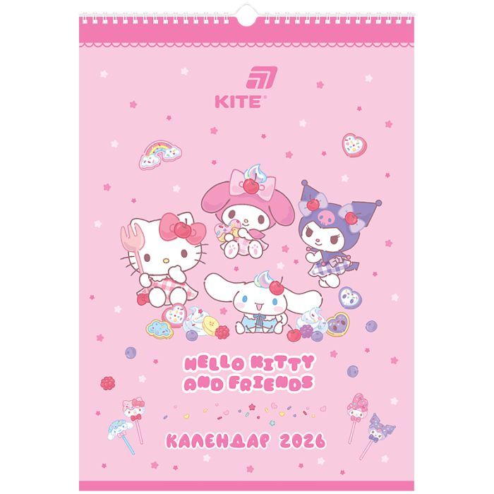 Календарь Kite планер настенный Hello Kitty 2026 год (HK26-440)