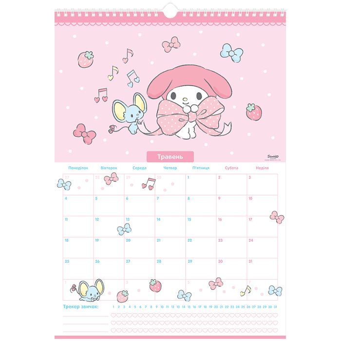 Календарь Kite планер настенный Hello Kitty 2026 год (HK26-440) изображение 6