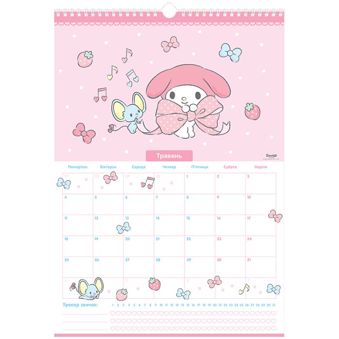 Календар Kite планер настінний Hello Kitty 2026 рік (HK26-440) зображення 6