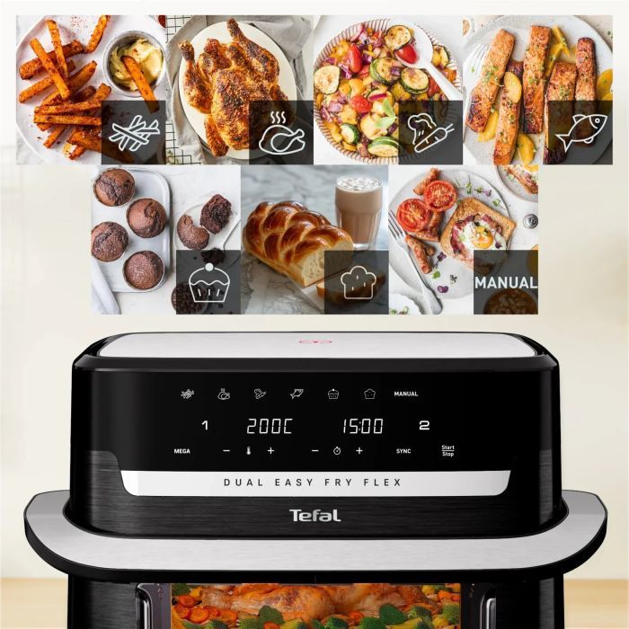 Мультипечь Tefal Dual Easy Fry Flex (EY9228E0) изображение 8