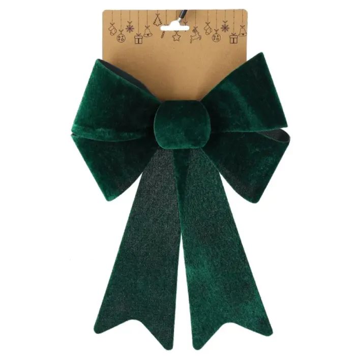 Украшение декоративное Chomik бант велюр, 23х38 см, зелений (5900779893221)