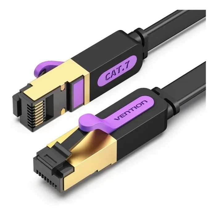 Патч-корд 2м, FTP cat 7 RJ-45 black Vention (ICABH)