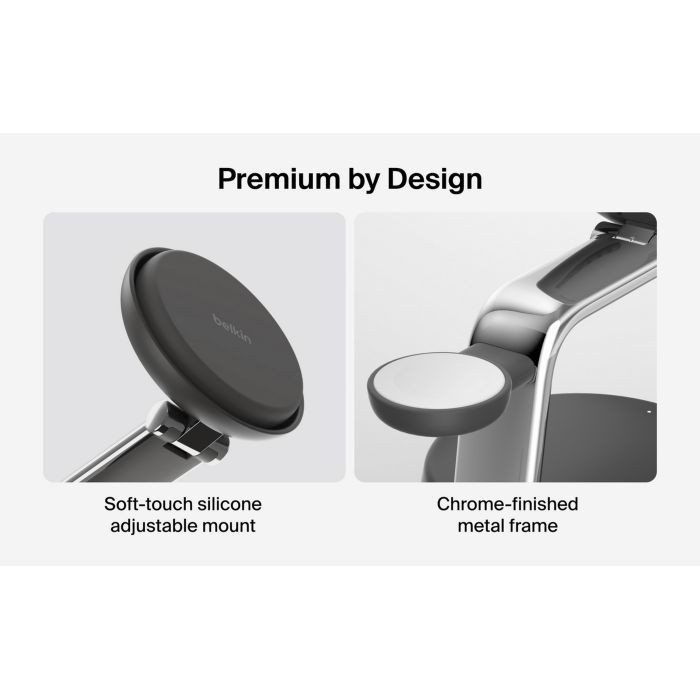 Зарядное устройство Belkin UltraCharge Pro Wireless 3-in-1 25W sand (WIZ040KQSD) изображение 5