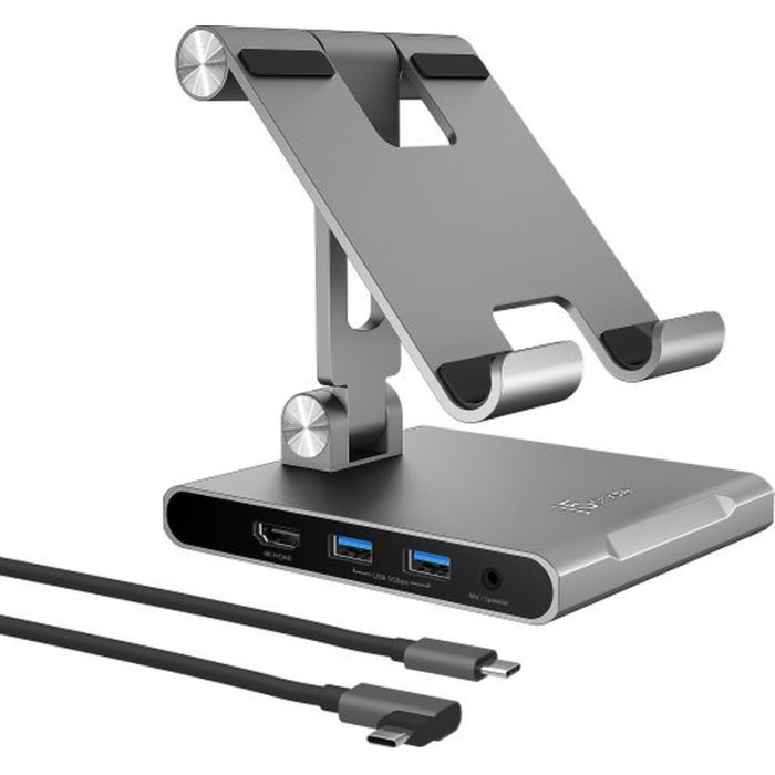 Порт-реплікатор J5create Dock-Station Ipad USB-C 8-in-1 (HDMI/PD/картридер/USB-A/USB-C/Audio) (JTS224-N) зображення 2