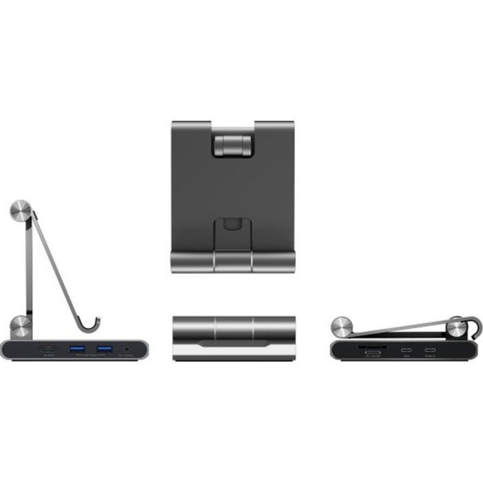 Порт-реплікатор J5create Dock-Station Ipad USB-C 8-in-1 (HDMI/PD/картридер/USB-A/USB-C/Audio) (JTS224-N) зображення 5