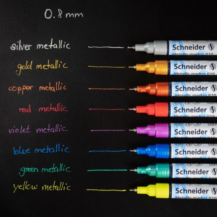 Набор маркеров Schneider металлик Paint-It 0,8 мм 4 шт (ML01011501) изображение 6