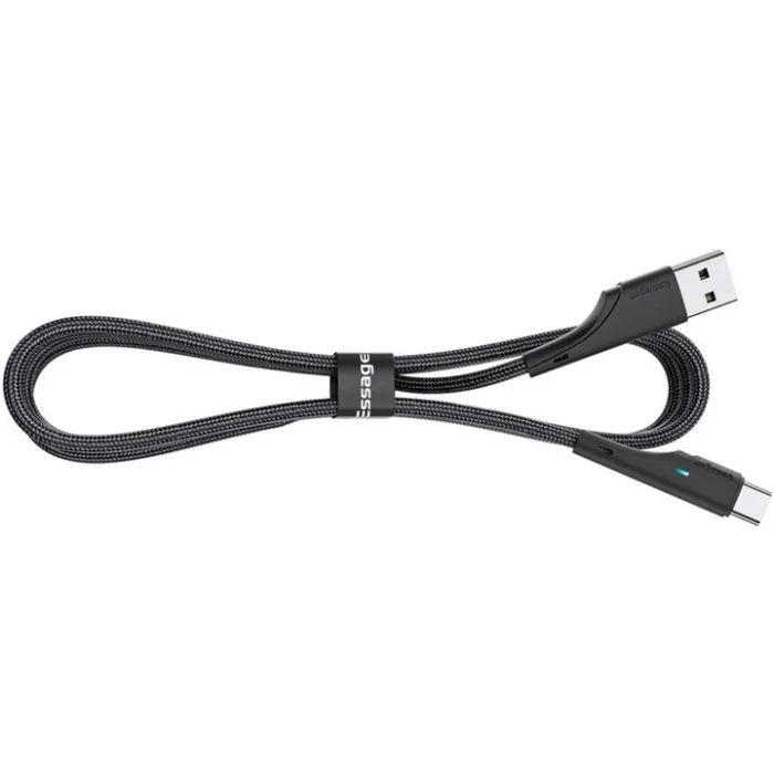 Дата кабель USB 2.0 AM to USB-C 1.0m 3A black Essager (EXCT-LS01) изображение 2