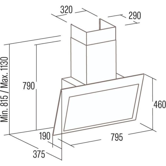 Витяжка кухонна Cata Thalassa Pro 800 GBK (02138407) зображення 2